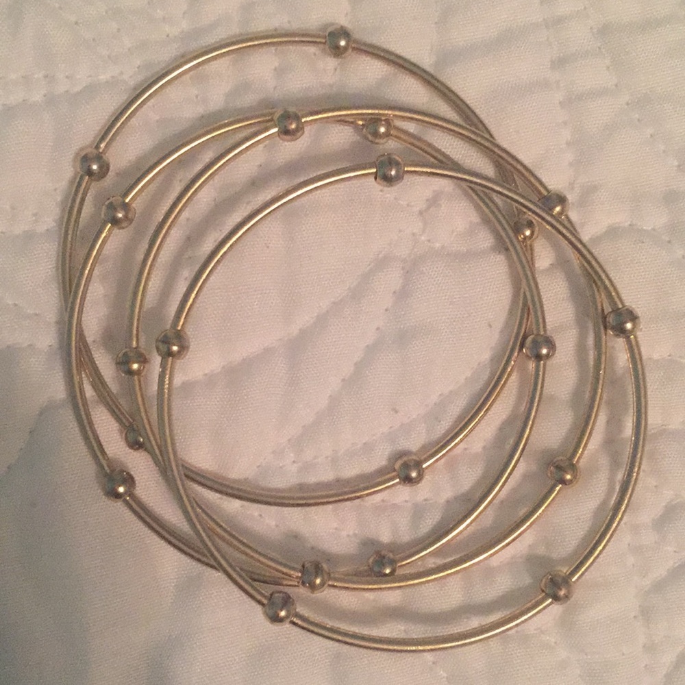 Gold bangle simple bracelet